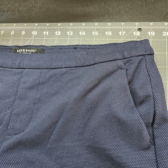Liverpool Dress Pants Womens Size 12 Blue Polka Dots Stretch Career High Rise - Picture 7 of 11